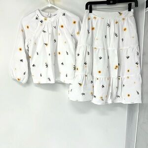 Imagine NWT girls size 12 lined skirt top set